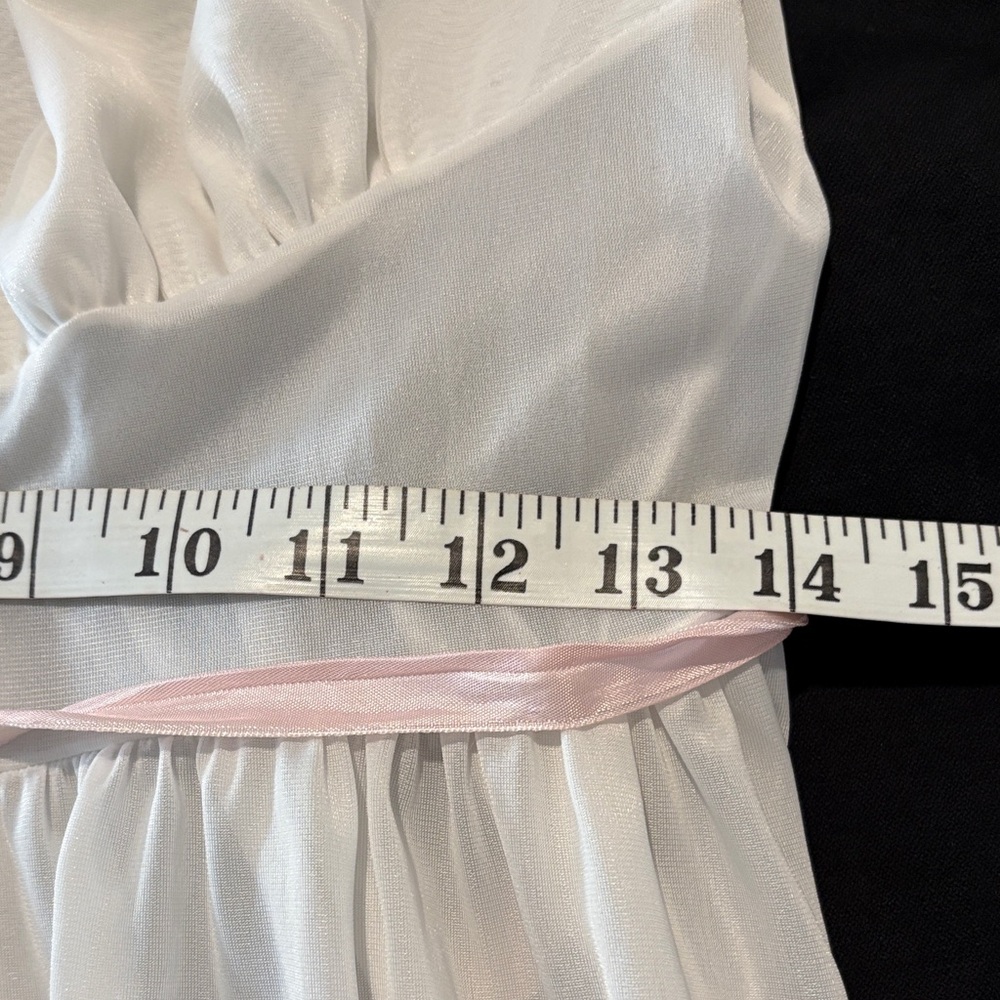 Charmode by Sears Roebuck Vintage Off White and Baby Pink Nightgown Slip Dress - Picture 11 of 15
